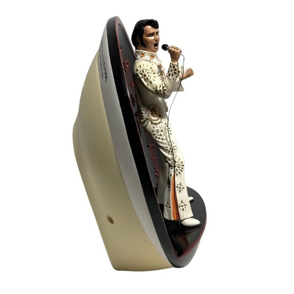 Elvis In The Spotlight Lighted Plate Madison Square Garden Bradford Exchange VTG - Picture 8 of 13